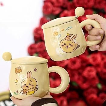 Amazon.co.jp: Kirnuoかわいいウサギのカップ、マグカップ